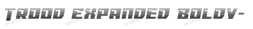 Trood Expanded BoldV字体转换